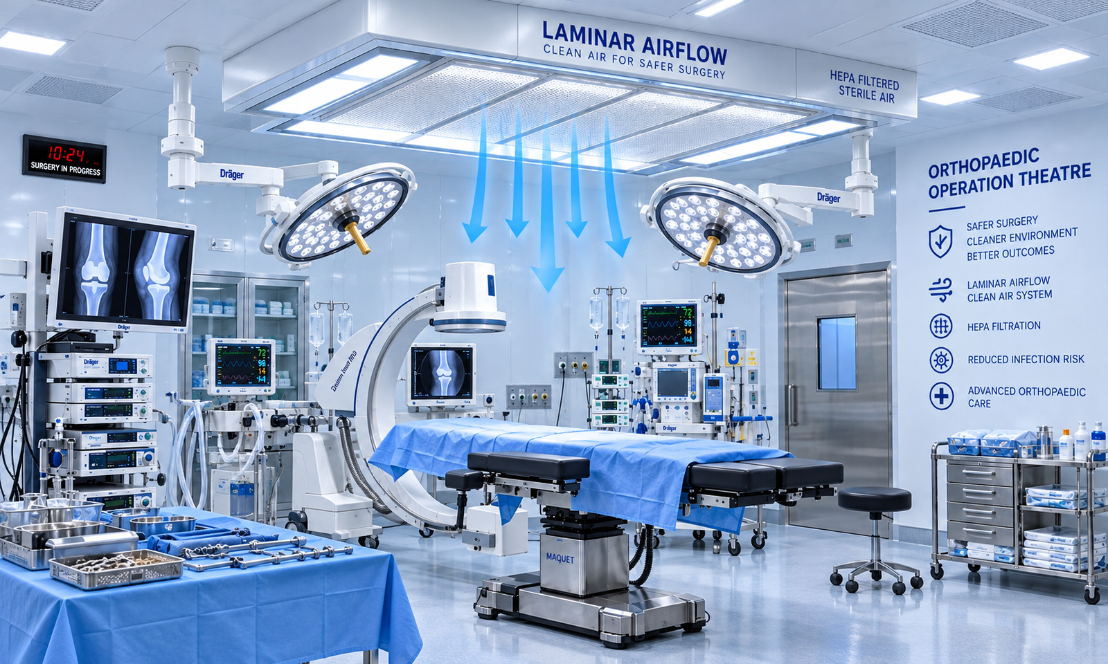 Laminar Airflow Orthopaedic Operation Theater